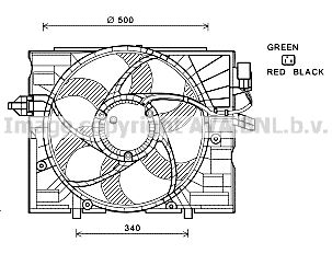 AVA QUALITY COOLING ventiliatorius, radiatoriaus BW7532